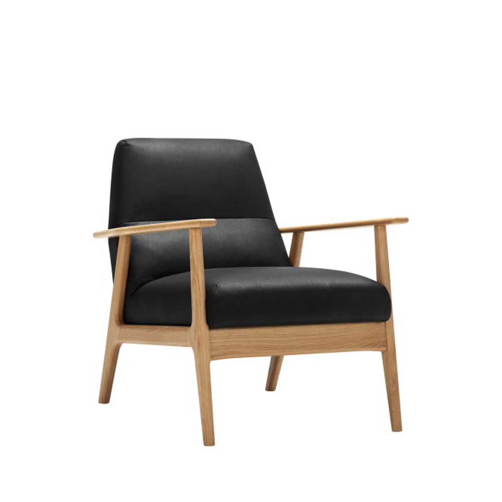 jack armchair in black leather