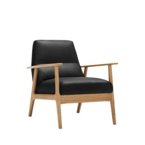 jack armchair in black leather